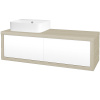 Dreja Umývadlová skriňa STORM SZZ2 120 (umývadlo Joy 3) - D04 Dub / L01 Biela vysoký lesk / Levé