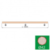 EKOfence Drevené madlo BUK - CINK a nerezové držiaky, L3000mm 14358