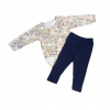 Detský komplet - Detská súprava 80 Navy Blue, Green 2 PCS. (Detské dieťa set s dlhým rukávom+ getters 80)