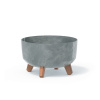 Prosperplast Květináč GRACIA LOW BETON EFFECT 28,5 cm - barva: šedá