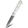 IZMAEL Damaškový kuchynský nôž Yuzuki Paring/Biela 10 cm