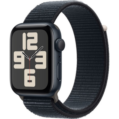 Apple Watch SE (2023) GPS 44mm športový prevliekací remienok tmavo atramentový