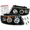 PASSAT B5 96-00 SVETLÁ predné reflektory ČIERNE Angel Eyes LED