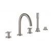Grohe Atrio - Vaňová batéria na okraj vane, 5-otvorová inštalácia, supersteel 19923DC3