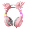 ONIKUMA X15 PRO Pink with ear Deer 3.5MM GAMING HEADSET