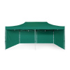 Nožnicový Párty stan 4x6m Oceľový PREMIUM - 4ks plné bočnice Farba: Zelená