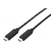 C-TECH CB-USB32-10B USB 3.2, Type-C (CM/CM), PD 100W, 20Gbps, 1m, černý (CB-USB32-10B)