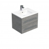 Swiss aqua technologies Koupelnová skříňka s umyvadlem SAT Cube Way 60x53x46 cm beton mat CUBE46602BEMOD