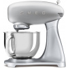 Kuchynský robot SMEG 50's Retro Style 4,8 l strieborný, s nerezovým podstavcom (SMF02SVEU)