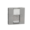 Schneider Electric Unica Dátová zásuvka 1xRJ45 Kat.5e UTP, 2 moduly, Aluminium
