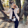 Detská bunda - Fursa Fedro Polonia Moda 86 (Kožušina pre dievčatá teplá béžová)