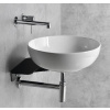 Sapho Tetris - Set umývadla a konzoly, priemer 41 cm, bez prepadu, ClickClack, biela/matná čierna TZ429-01