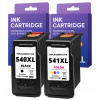 Atramentové kazety PG 540 +541 pre Canon Pixma MG3250 2150 MX375 MG3650S TS5150 TS5151 XL