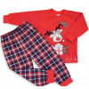 Pyžamo, župán - MRofi pyžamy veľkosť 122 červená (Vianočné pyžamo s chlapcovým sobom 122)
