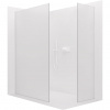 CERANO - Sprchová zástena Walk-in Crystal TL/P - 8 mm - bezvzperový systém - biela matná, mliečne sklo - 120x100x200 cm