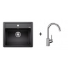 Blanco SET 07-B 24 drez silgranit LEGRA 6 58,5x50 cm Antracit+batéria Mida Chróm 523332+517742