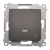 Kontakt Simon Vypínač č.7 Simon54 PREMIUM/NATURE BS piktogram podsvietený hnedý DW7L.01/46