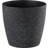 Kvetináč Strend Pro Stone, 28x26 cm, čierny, efekt kameňa