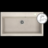 Laveo Tau, 1-komorový granitový drez 900x500x215 mm, béžová, LAV-SBT_4109
