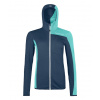Ortovox Fleece Light Grid Hooded Jacket - dámska - deep ocean Veľkosť: S