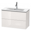 Duravit L-Cube Umývadlová skrinka Compact, 55x82x39 cm, 2 zásuvky, lesklá biela LC625702222