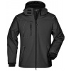 James&Nicholson Pánska zimná softshellová bunda JN1000 Black L