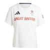 adidas Women's Team GB Short Sleeve Performance Gym Top White 18 (XXL)