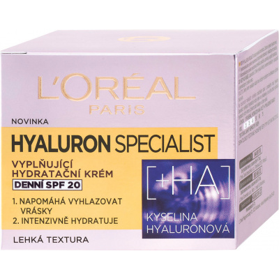 L'Oréal Hyaluron Specialist vyplňujúci hydratačný denný krém SPF 20 50 ml