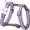 Postroj RD 12 mm x 30-44 cm - Hot Pink Stars on Grey