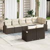 Sada zahradních pohovek 8 pcs 289 x 124 x 85 cm Poly ratan Hnědá 3346088