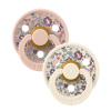 BIBS x LIBERTY Colour cumlíky z prírodného kaučuku 2ks - veľkosť 1 - Ivory / Blush