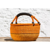 Hammershus Fairtrade Okrúhly bolga kôš premium z Ghany, rôzne farby, 40 cm Barva: Oranžová