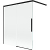 Mexen Rox sprchový paraván 2-krídlový posuvný 140 x 150 cm, transparentný, čierny - 8C9-140-003-70-00