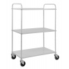 Policový vozík Kongamek, udržateľný, s 3 kovovými policami, 250 kg, 980 x 585 x 1445 mm, s brzdou
