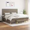 zahrada-XL Boxspring posteľ s matracom sivohnedý 200x200 cm látka 3137265