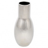 Váza keramická - zúžené hrdlo, strieborná