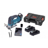 XTline Aku Priamočiara píla 18V + 2Ah batéria + 2.4A nabíjačka + box a pílové pláty