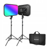 NEEWER ŠTÚDIOVÝ FOTOGRAFICKÝ SET DVE LAMPY 60W LED RGB + STATÍVY
