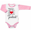 Body dlhý rukáv s vtipným textom Baby Nellys Připrav se....vyletí prdíček holka