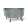 Prosperplast Květináč GRACIA LOW BETON EFFECT 38 cm - barva: šedá