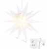 3D Betlehemská hviezda LED Vrchol na vianočný stromček 45x45x35 cm Biela