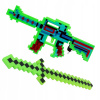 SET Z HRY MINECRAFT 2v1 SVIETIACI MEČ PUŠKA PIXEL ZVUKOVÉ EFEKTY