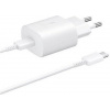 Samsung síťová nabíječka EP-TA800EWE + kabel EP-DA705BWE USB-C, 25W, bílá, (bulk) 57983113661