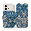 Flip pouzdro na mobil Honor 600 - Mobiwear V108P, modré mandala květy (Flip pouzdro, obal, kryt na mobil Honor 600, tenký design, silikonová vanička, stojánek)