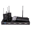 AZUSA profesionálny bezdrôtový mikrofón PLL-400 UHF 4-kanál (2+2) MIK0116