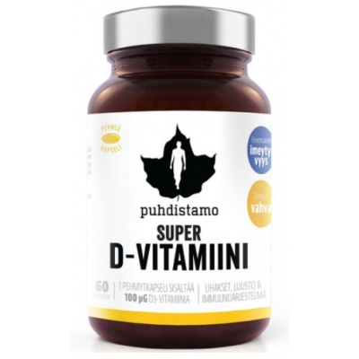 Puhdistamo Super Vitamin D 4000iu 60 kapsúl