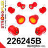 226245B: Front suspension and ream beam bush kit 16mm 221667 221245 - 72mm Red