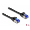 Delock Síťový kabel RJ45, Cat.6A, S/FTP, tenký, 1 m, černý 80227