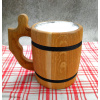 Drevený krígeľ na pivo s nerezovým vnútrom