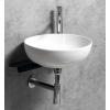 Sapho Tetris - Set umývadla a konzoly, priemer 41 cm, bez prepadu, ClickClack, biela/matná čierna TZ420-01